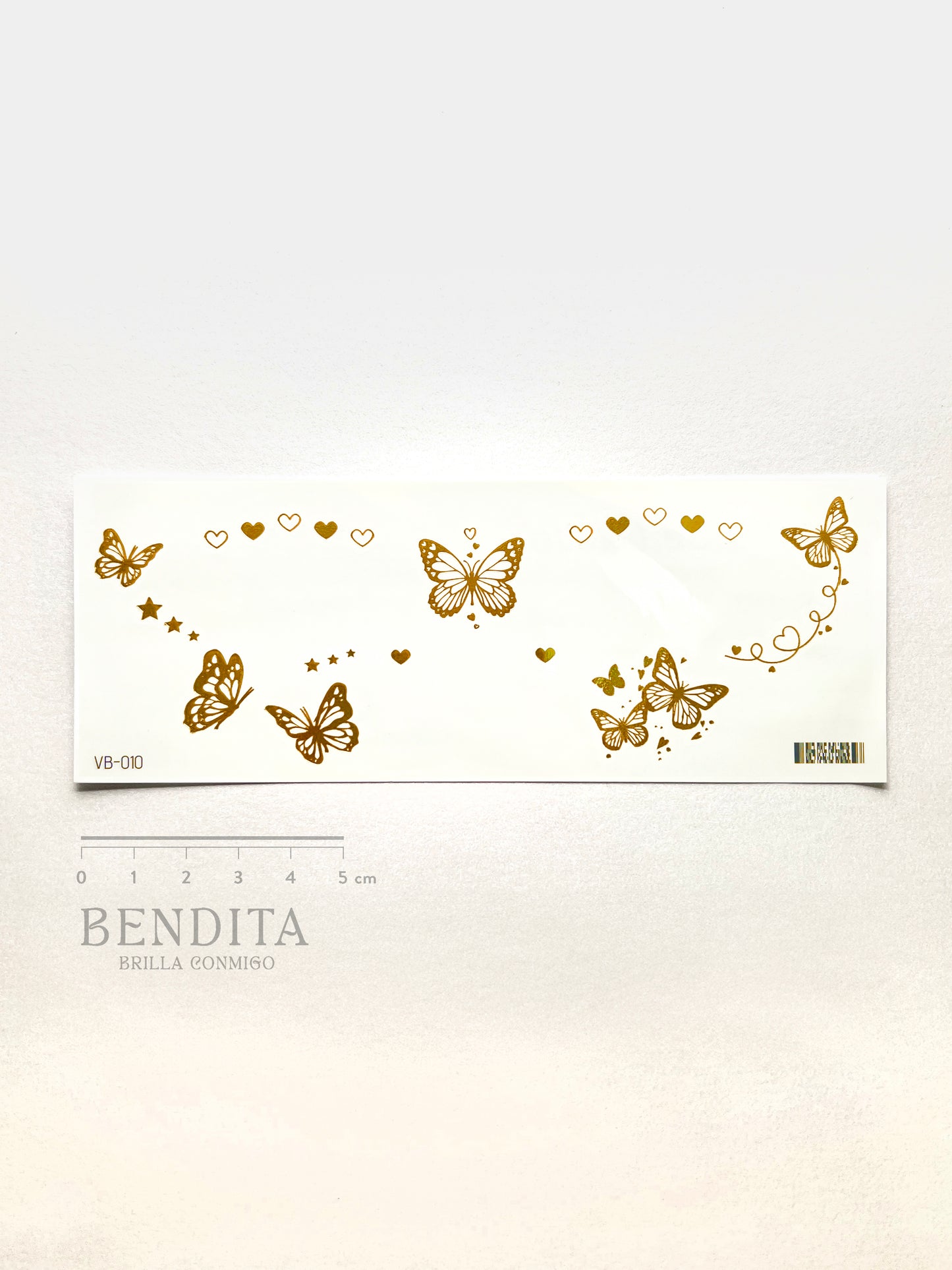 Mariposas, Estrellas y Corazones dorados para el rostro