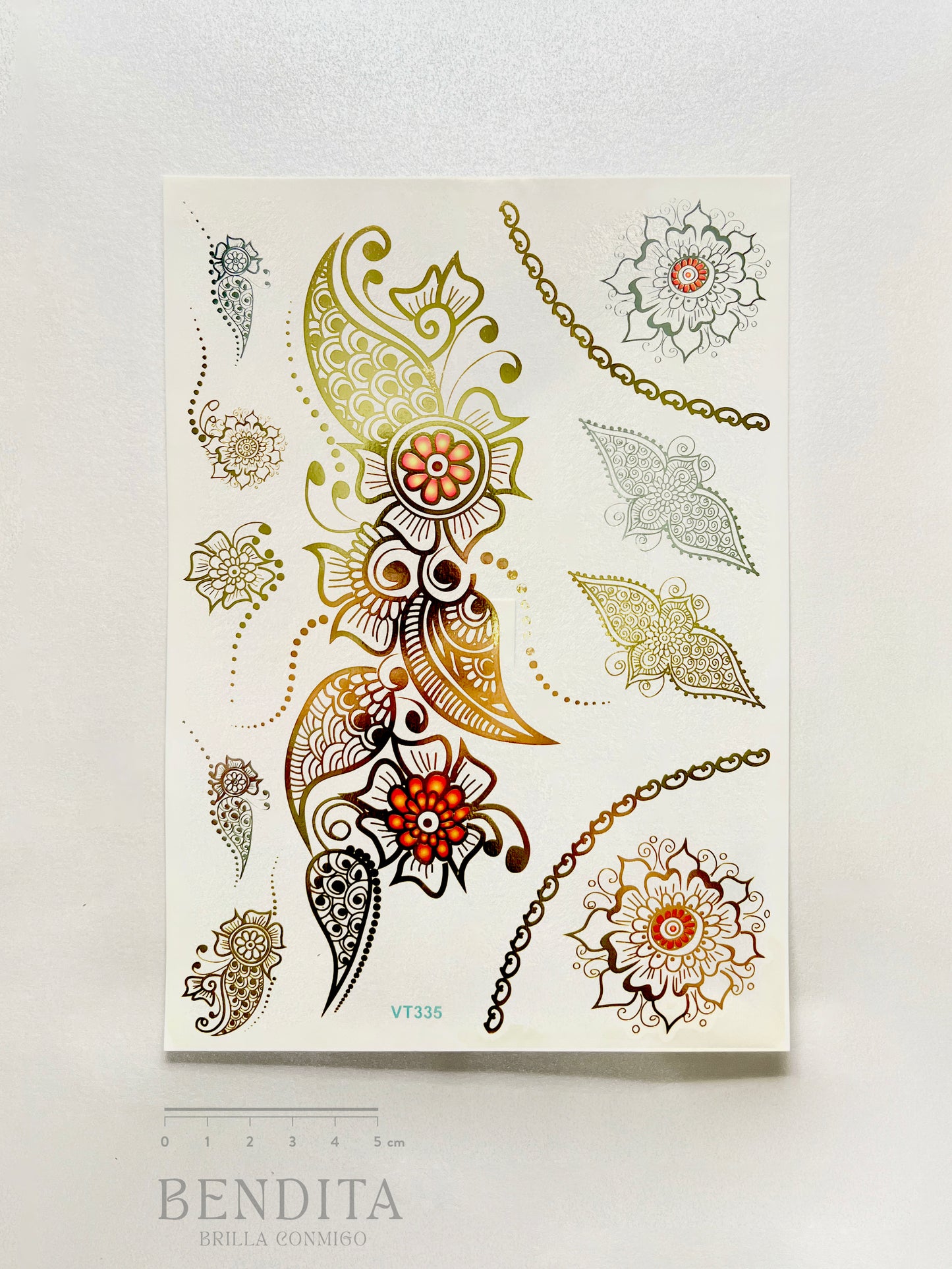 Flores y Mandalas en dorado y plateado