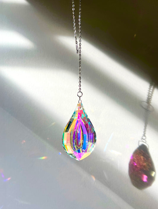 Suncatcher de Cristal - Gota Alargada