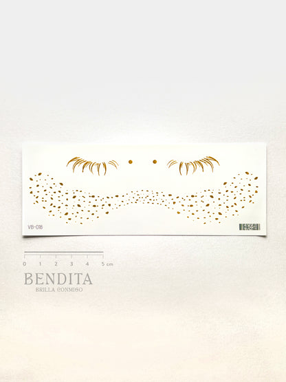 Pecas y Pestañas doradas para el rostro