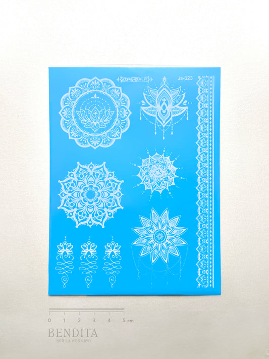 Mandalas en Tinta Blanca