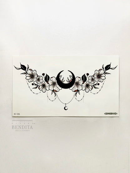 Luna con Flores y Cadenas