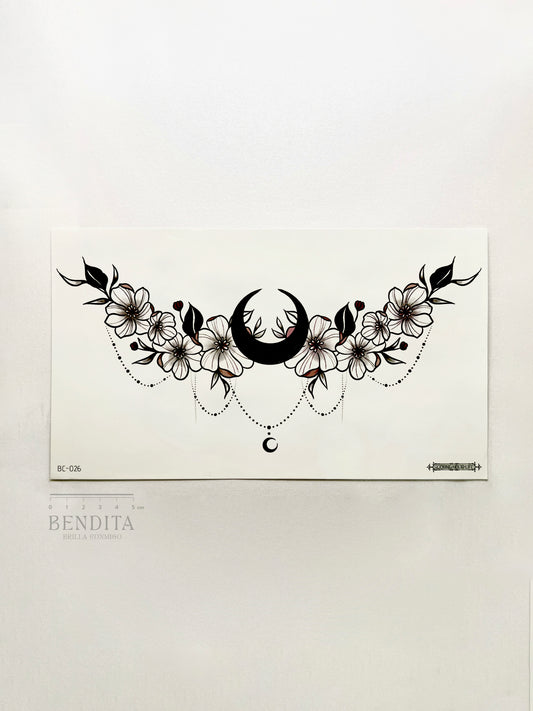 Luna con Flores y Cadenas