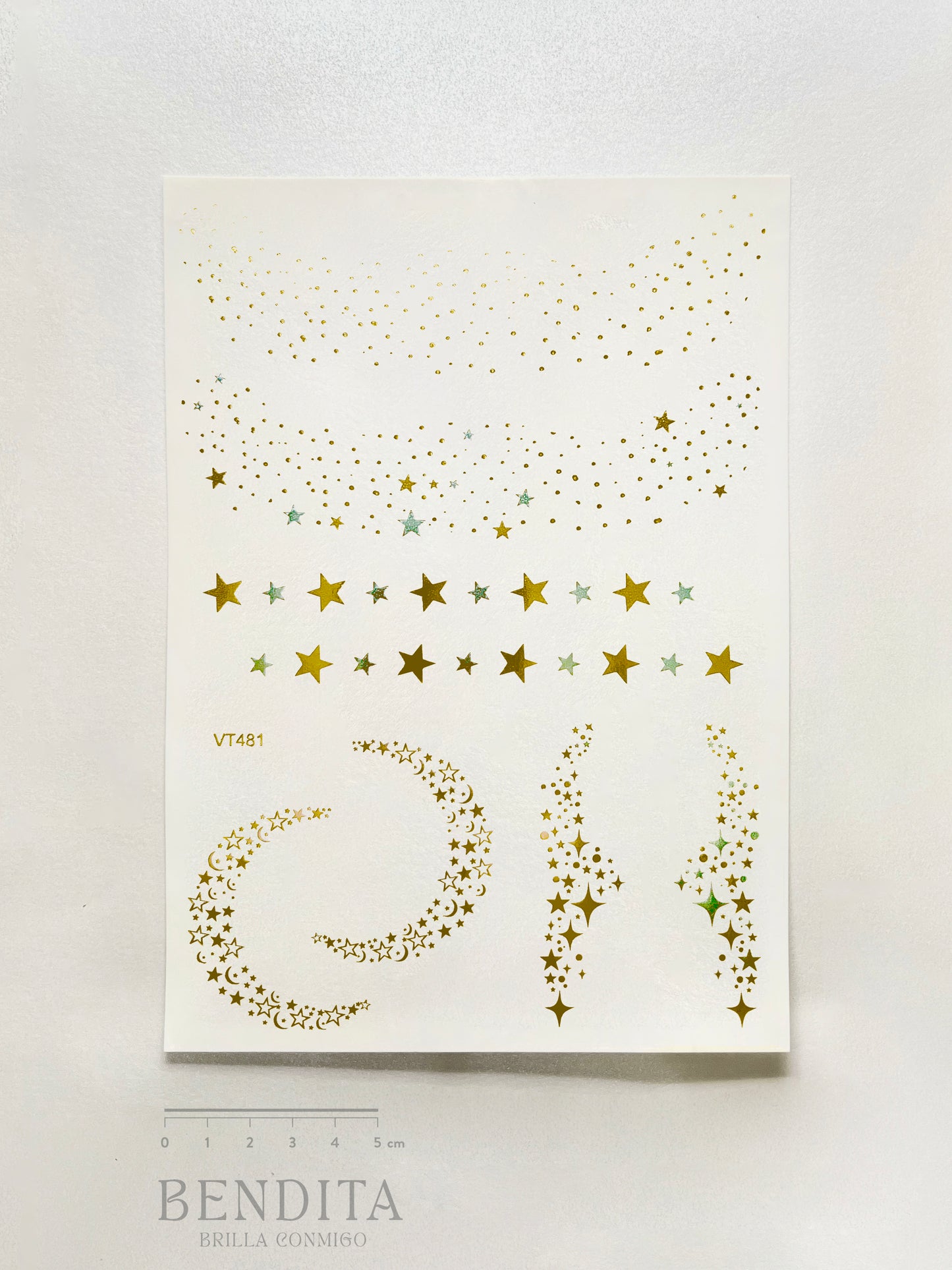 Estrellas en dorado y plateado
