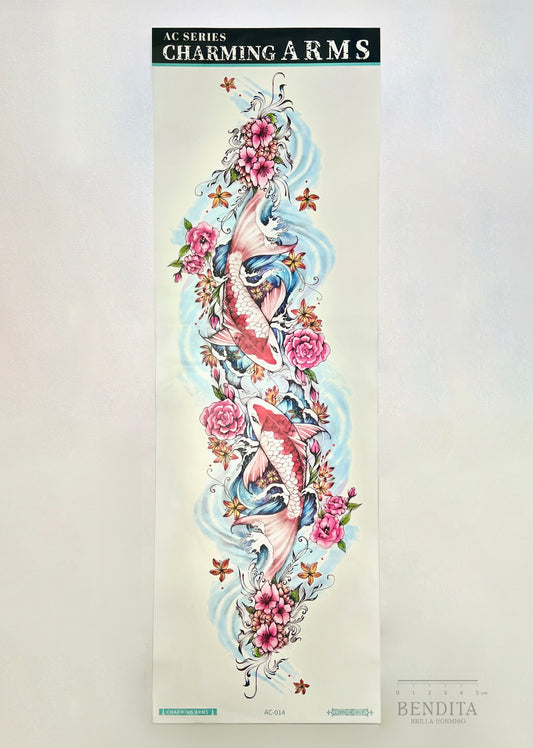Peces Koi y Flores