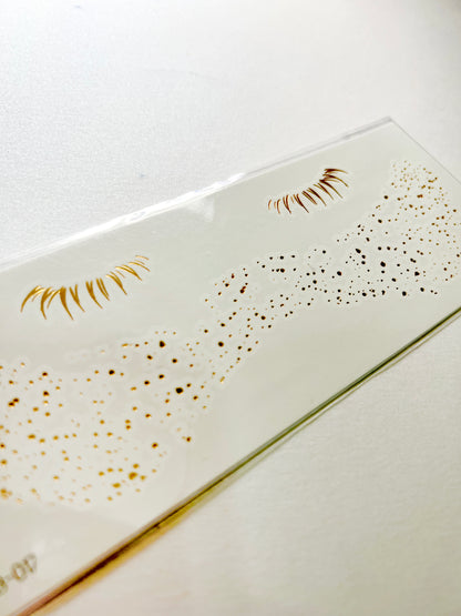 Pecas y Pestañas doradas para el rostro