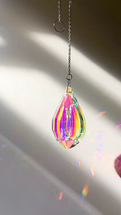 Suncatcher de Cristal - Gota Alargada